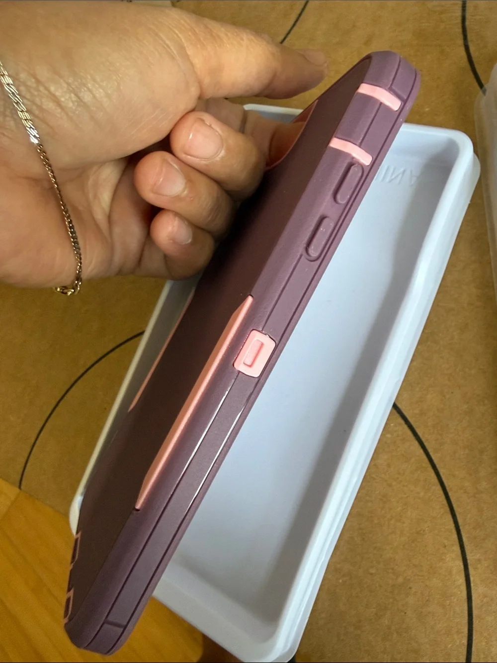 Asuwish Phone Case New - Purple with Pink Accents